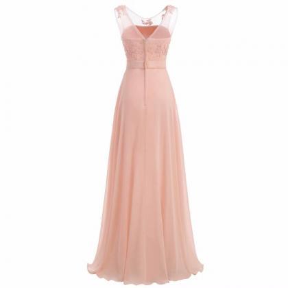 Prom Dresses,pink Prom Dresses Chiffon Formal..