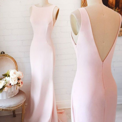Prom Dresses,celebrity Style Simple Pink Mermaid..