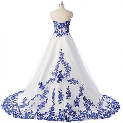 Prom Dresses,sexy Royal Blue High Low Wedding..