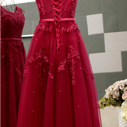 Prom Dresses,a-line Princess Scoop Neck Sleeveless..