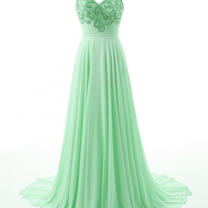 Prom Dresses,mint Green Prom Dresses Chiffon..
