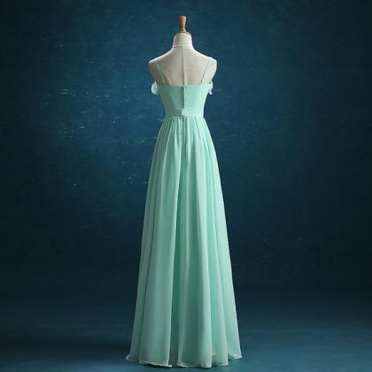 Prom Dresses,mint Green Bridesmaid Dress, Chiffon..