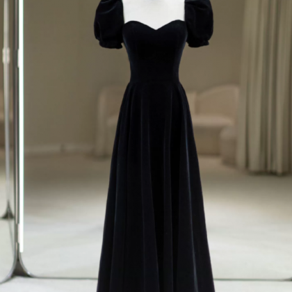 Prom Dresses,black Velvet Party Dresses,..