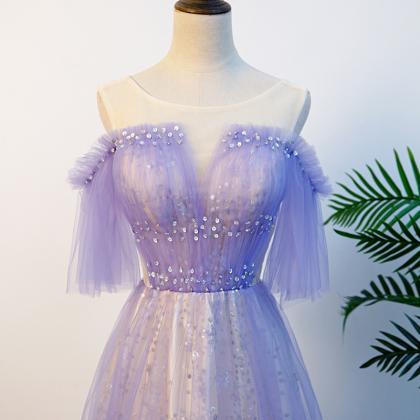 Prom Dresses, Evening Dress, Starry Purple Party..
