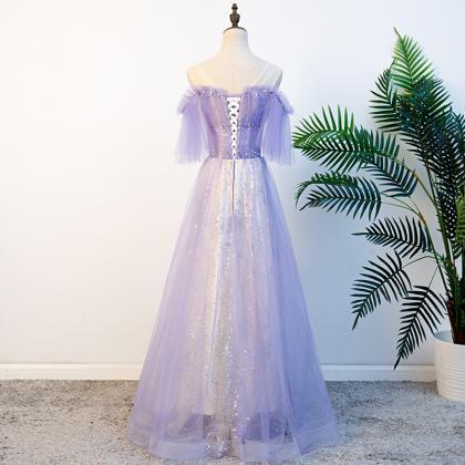 Prom Dresses, Evening Dress, Starry Purple Party..