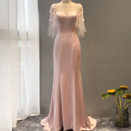 Prom Dresses,coupe Pink Evening Dresses,celebrity..