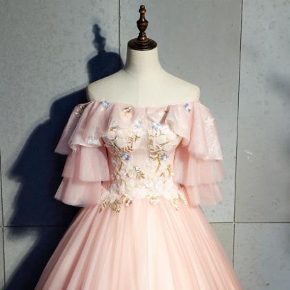 Prom Dresses,sweet Temperament Dresses, Pink Prom..