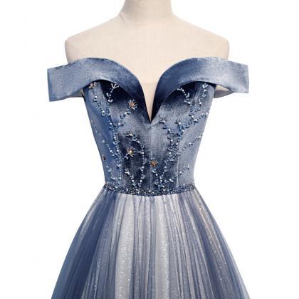 Prom Dresses,blue Evening Dress, Style,..