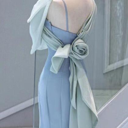 Prom Dresses, Off Shoulder Evening Dress ,blue..