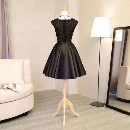 Homecoming Dresses,lace Short Little Black Dress..