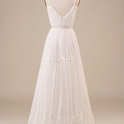 Prom Dresses, A-line Simple Long Wedding Dress