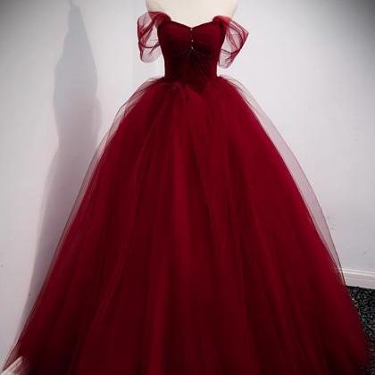 Prom Dresses, High-end Demure Celebrity Red Saree..