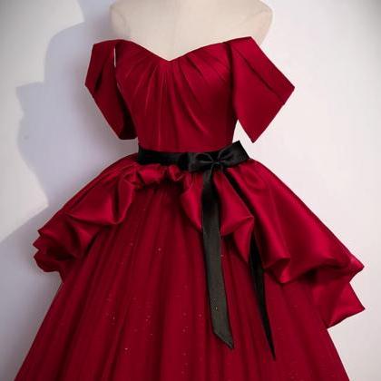 Prom Dresses,strapless Red Dresses Senior Sense Of..