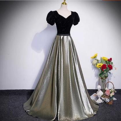 Prom Dresses,evening Gowns Banquet Black Long..