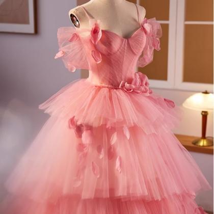 Prom Dresses,pink Evening Dresses Temperament..