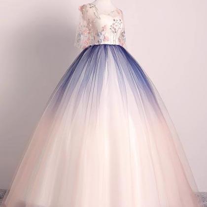 Prom Dresses,temperament Elegant Gradient Color..