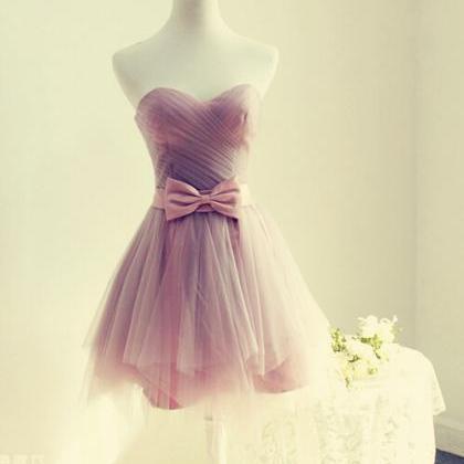 Charming Homecoming Dress Tulle Prom Dress..