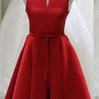 Light Red Simple Short Homecoming Dresses,back Up..