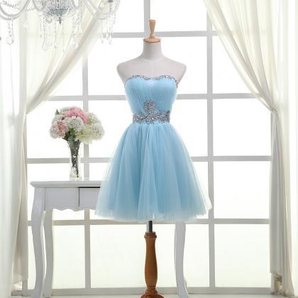 Selling Light Sky Blue Strapless Homecoming..