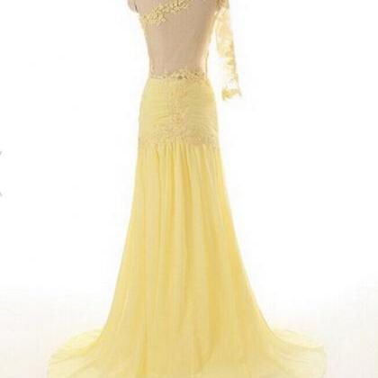 One-shoulder Charming Prom Dresses,the Elegant..