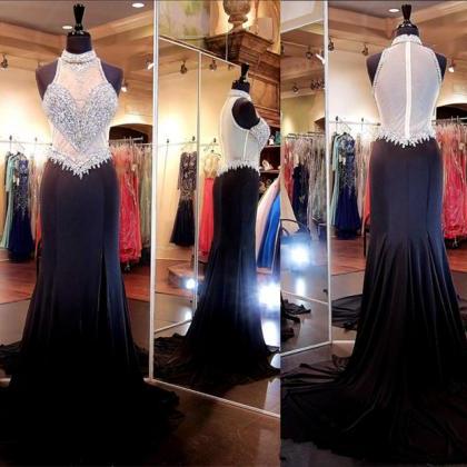 Black Prom Dresses,elegant Evening Dresses,long..