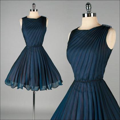 Elegant Navy Blue Homecoming Dress Short Prom..