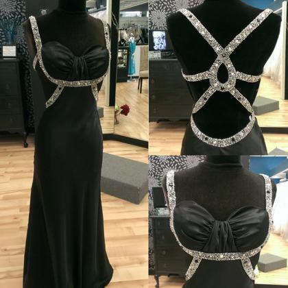 Black Prom Dresses,backless Prom Dress,prom..