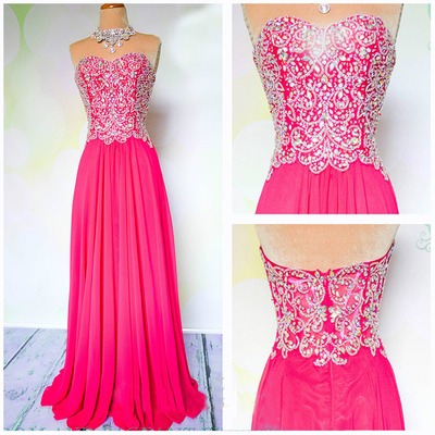 Prom Dresses,evening Dress, Pink Prom Dress, Long..