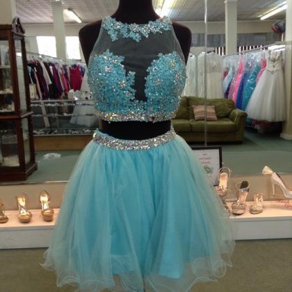 Prom Dresses,evening Dress,turquoise Lace..
