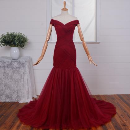 Prom Dresses,evening Dress,burgundy Prom..