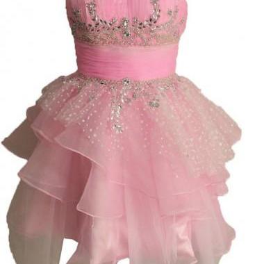 Homecoming Dresses,cute A-line Strapless Short..