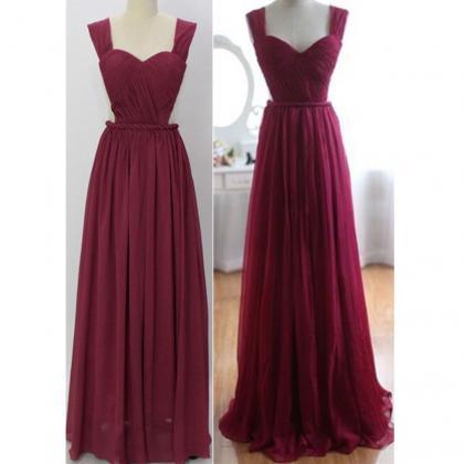Bridesmaid Dresses,burgundy Bridesmaid Gown,pretty..