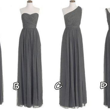 Prom Dresses,one Shoulder Bridesmaid Gown,pretty..