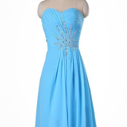 Strapless Sweetheart Ruched Beaded Floor-length..