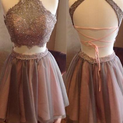 Tshort Homecoming Dress,two Pieces Homecoming..
