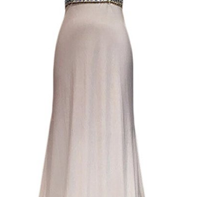 Gorgeous Halter Beaded Bodice Jersey Prom Dresses..