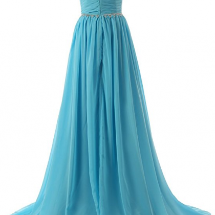 Beaded Straps Bridesmaid Prom Dress With Sparkling..