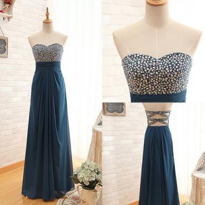 Sweetheart Prom Dresses,strapless Prom..