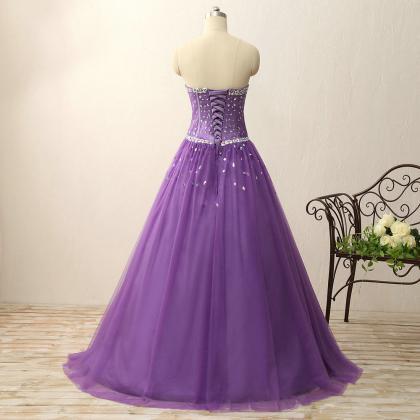 Sexy Long Prom Dress, Tulle Prom Dress, Beading..
