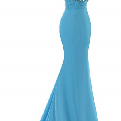 Vintage White Mermaid Halter Neck Beaded Backless Tulle Long Prom Dress Evening Dress cc5323