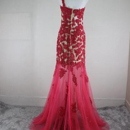 Charming Evening Dress,lace Evening Dress,beading..
