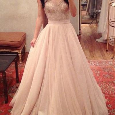 Charming Prom Dress,Spaghetti Straps Prom Dress,A-Line Prom Dress,Noble Prom Dress,Tulle Prom Dress