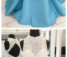 Rhinestone Embellished Sweetheart Sheath Dress with High Side Slit Peach