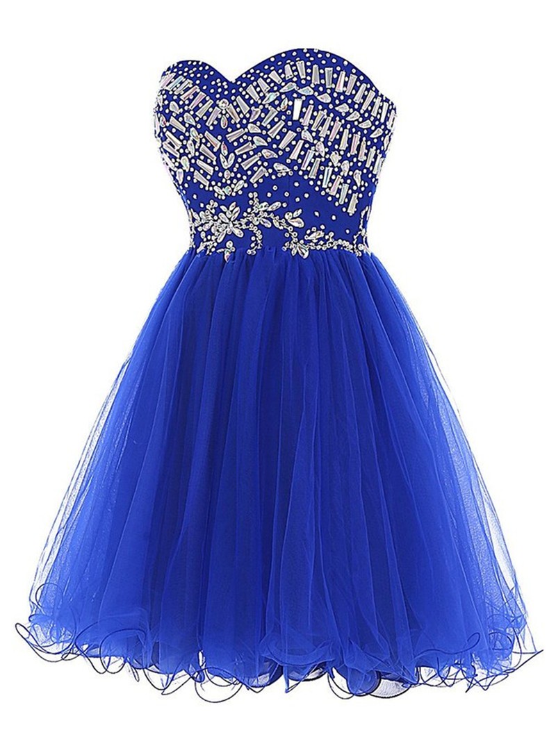 Grade Prom Dresses Royal Blue Short Homecoming Dress For Juniors Sweet