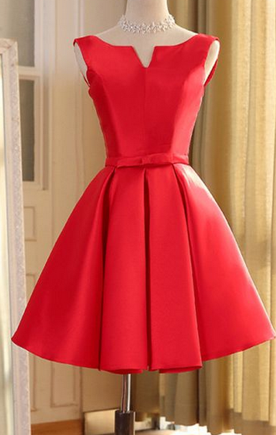 Short Red Homecoming Dress Party Dress, Short Red Dancing Dress Party Dress