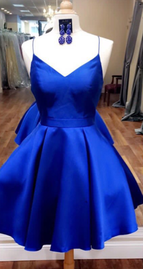 royal blue short cocktail dress