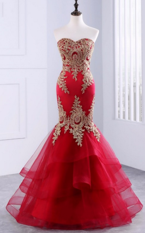 Mermaid Prom Dresses, Prom Dresses Prom Dresses Red, Dresses For Prom, Floor Length Prom Dresses, Sexy Prom Dresses