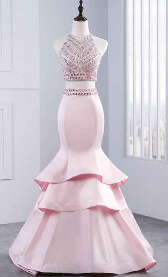 Long Prom Dresses, Sexy Prom Dresses, Two Piece Party Prom Dresses, Beading Prom Dresses, Prom Dresses,prom Dresses Online