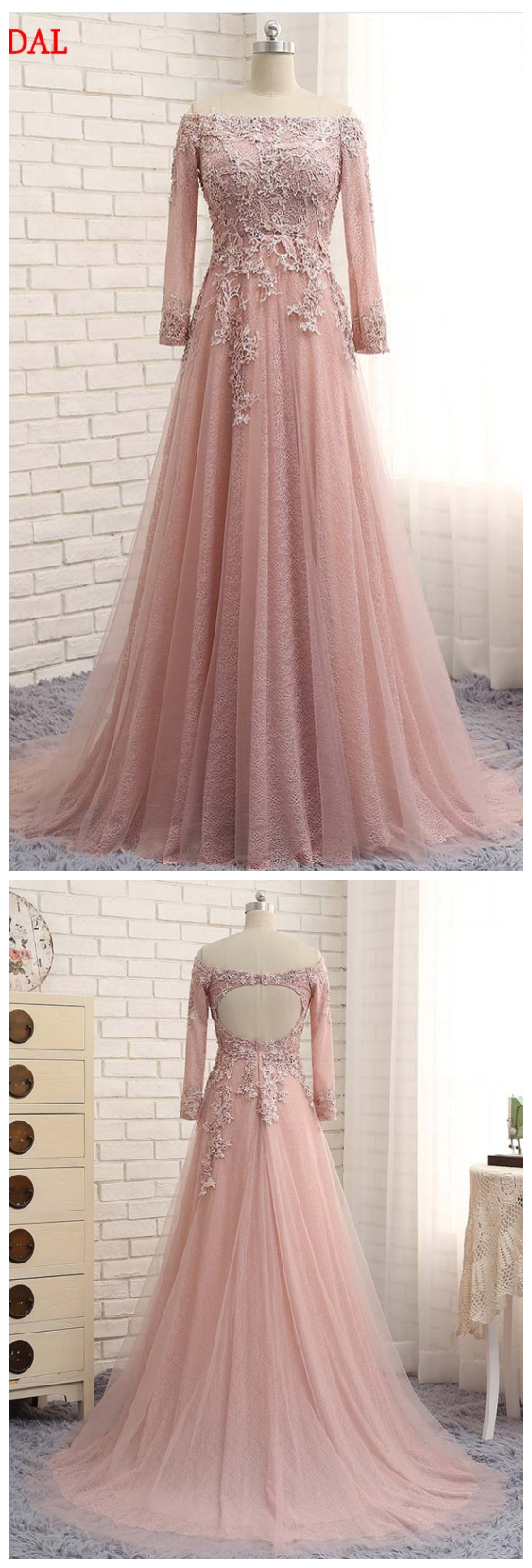 Lace Evening Dresses ,party Tulle A Line Off Shoulder Beautiful Women Prom Formal Evening Gowns Dresses