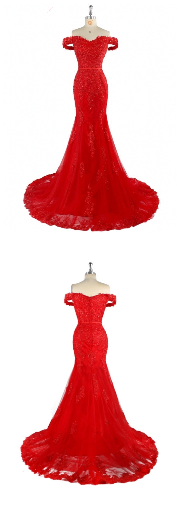 Floor Length Mermaid Beaded Formal Evening Dress